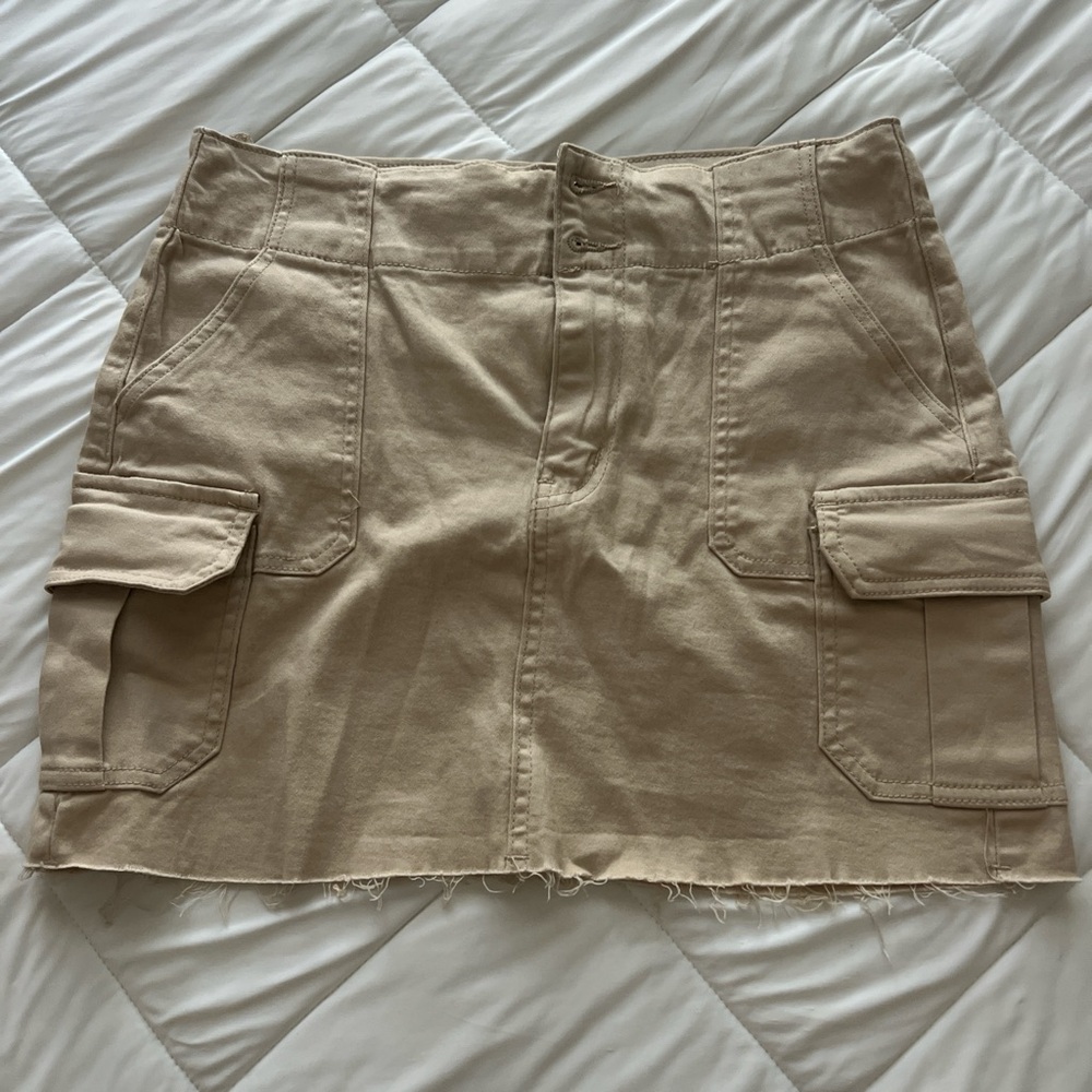 Altar'd State Tan Cargo Skirt